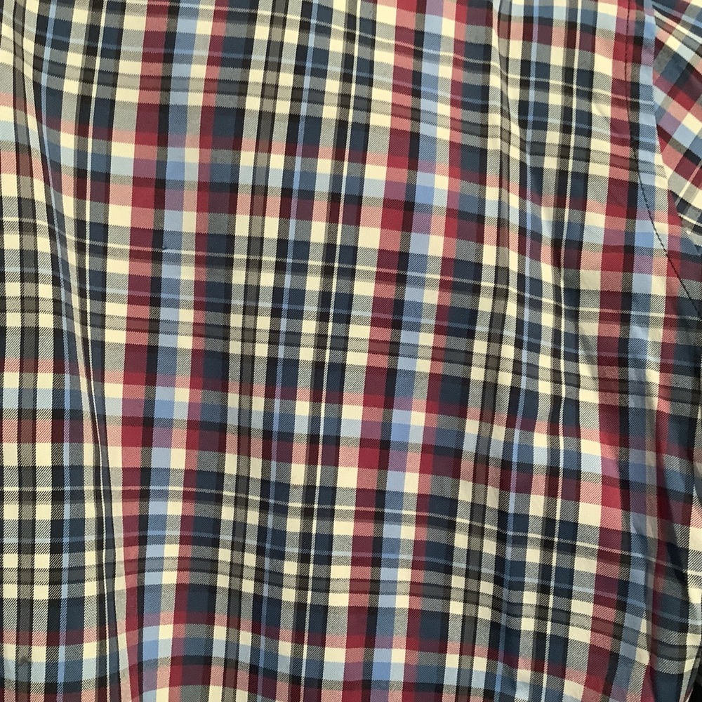 Peter Millar Summer Comfort Red/Black/Blue Plaid Shirt - Men's Med - EUC - Picture 6 of 6